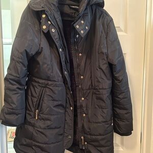 Black long winter coat